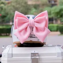 ヘルメット飾り 蝶結びデザイン【バイク・電動自転車用・女性用・スキー・フルフェイス対応】