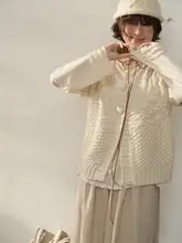 重ね着に最適な麻のリブ編み短袖カーディガン【春用・女性用】