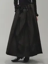 美しいプリーツとフラワー柄のロングスカート【ウエストゴム・女性用・華やかデザイン】（セットアップ対応）