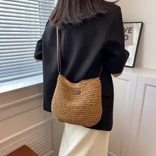 秋冬用ビーチスタイルかご編みバッグ【大容量・ショルダー＆斜め掛け】
