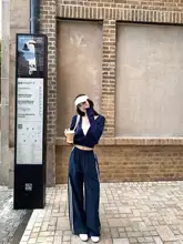した着心地のストライプパンツ【ゴープコアスタイル・ウエストゴム】