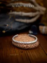 欧美風 ツイスト麻ロープブレスレット【シンプル・男女兼用】