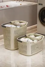 汚れた衣類バスケット 家庭用 トイレ 洗濯分別 収納バスケット