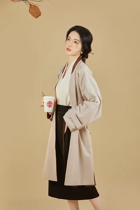 オリジナル漢服 レディース 宋風コート【フライトスリーブ・フレアスカート・バリエーション豊富】（セットアップ対応）