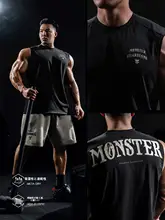 Monster Guardians 未来感あふれるデザインのメンズ夏用吸湿速乾スポーツタンクトップ