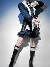 クリスの悪の子ロリータ風王子装短パンとシャツ【オリジナルデザイン・可愛い】（セットアップ対応）