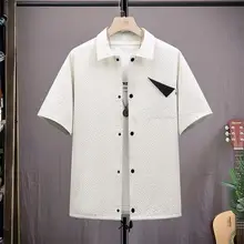 夏用のゆったり半袖シャツ【メンズ・通気性・カジュアルデザイン】