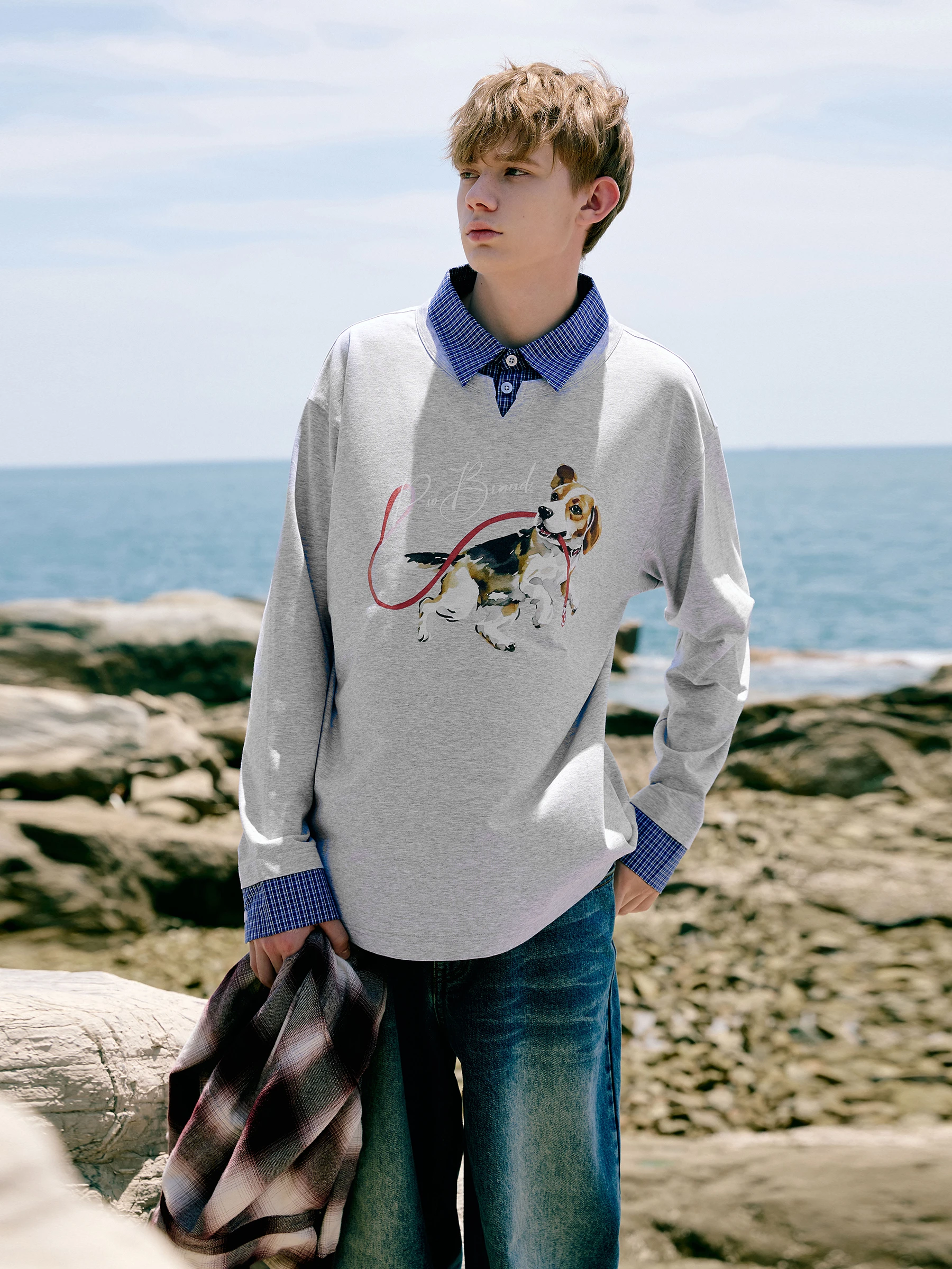 可愛いビグル犬チェック柄 カップル用長袖Tシャツ：ブランドコラボデザインのサイズ感と価格帯を徹底解説