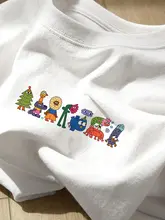 ユニークなプリントデザインの半袖Tシャツ【カジュアル・ルーズフィット・カップル向け】