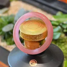 天然高冰種ストロベリーキャッツアイ石ブレスレット【女性用・ヴィンテージスタイル・エレガントデザイン】