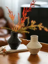 ミニ陶器花瓶【ヴィンテージスタイル・デスク装飾用・水耕植物にも最適】