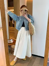 レトロレースデザインのデニムジャケット【ブルー・ショート丈・女性用】