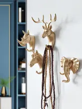 壁掛けキーラック【アートデザイン・鹿の角型・穴あけ不要】