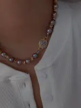 天然淡水バロックパールネックレス【魅惑の紫色・オリジナルデザイン】