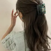 フランス輸入のグラデーションスクエアヘアクリップ【おしゃれなインス風】