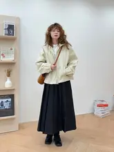 学院風プリーツスカート【ハイウエスト・ゆったりフィット・シンプルデザイン】