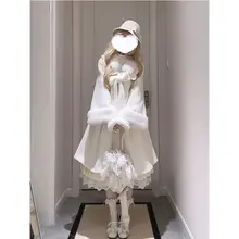 冬の甘美な花柄ウールロリータコート【小柄対応・華やかなシルエット】