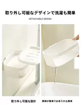 壁掛け式白色ソープディスペンサー【二層構造・水切り機能付き・浴室用】