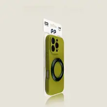 スマホケース 360度回転 磁気スタンド 液体シリコン マグネット対応 指紋防止 グリーン Huawei nova Pura Mate対応 「XView」