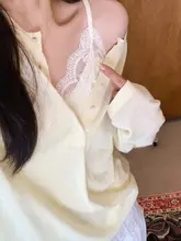 フランス風レースノンワイヤーブラトップ【細肩ひも・美背デザイン・極上の柔らかさ】