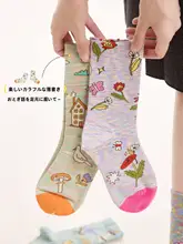 かわいい！ディズニーデザインの中筒ソックス【色違い・コットン製】