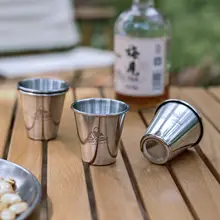ステンレスカップ 小型 携帯用 アウトドア キャンプ 旅行 家庭用 コーヒー ティー ビール ミルク