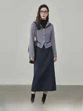 春季新作 高級感漂う翻领ジャケットとスカートのセットアップ対応
