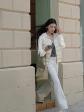 ChillCozy 限定版 旅行用 90%白鹅绒＆希少山羊绒使用のショートダウンジャケット