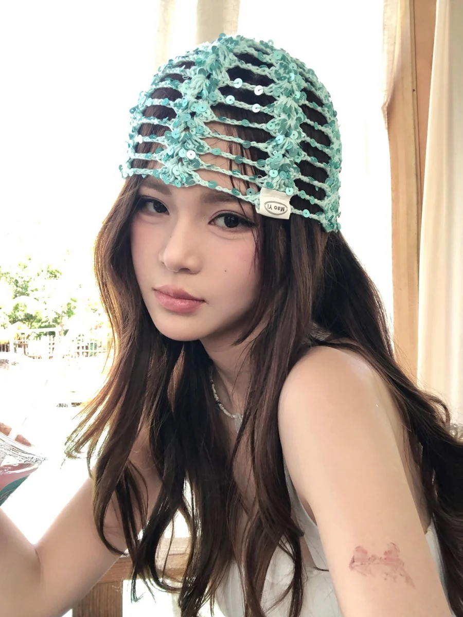 春夏用の細やかなメッシュニットキャップ：女性向けの通気性とデザインを兼ね備えたおしゃれキャップ