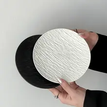 岩石模様の陶器製ケーキプレート【プレミアムデザイン・デザート皿・西洋食器】