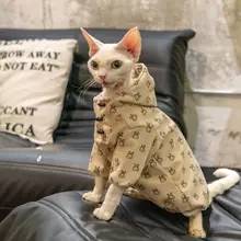 GINGERAIN オーバーサイズ猫デザインフード付きコーデュロイパーカー【ユニセックス・ビンテージ風】