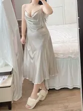 セクシーなVネックキャミワンピース【長丈・極上の柔らかさ・魅惑的なデザイン】（セットアップ対応）