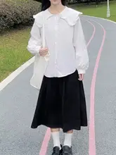 ブラック Aライン ミディスカート【厚手・プリーツ・秋冬用・小柄向け】