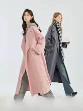 高級感のあるウールブレンド エレガント長袖コート【ダブルフェイス・ウール・レディース】