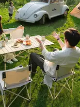 アウトドア折りたたみテーブル＆チェア【携帯型・ピクニック用・五点セットアップ対応】
