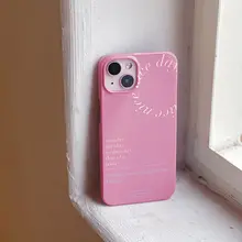 ピンクのシンプルなiPhone用ハードケース【Apple 13・12対応】