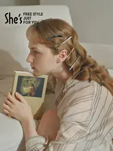 古銅色の軽量ヘアクリップ【シンプルデザイン・サイドクリップ・細い髪用】