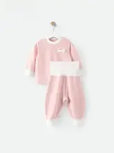 赤ちゃんのお腹を守るパジャマ【秋冬用・高腰・ルームウェア・女の子向け】（セットアップ対応）