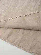 リネン素材のAラインスカート【雪花模様・ウエストゴム】（セットアップ対応）