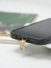 超薄360度回転可能なスマホストラップ用クリップ【ステンレス製接続パーツ】