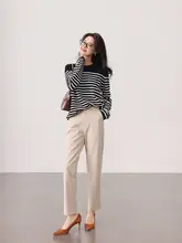 秋冬用 毛混素材のストレートパンツ【通勤スタイル・きちんと感】