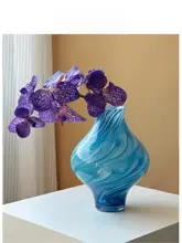 美しいデザインの中古琉璃花瓶【リビング・ダイニング用・花挿し器】