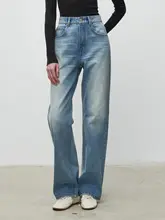 UNICA 高腰デニムパンツ【100%コットン・細身・女性用】
