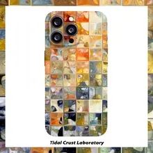 高級グラデーションフィルム使用モザイクデザイン全包型スマートフォンケース【iPhone対応・華為・小米・オッポなど対応】