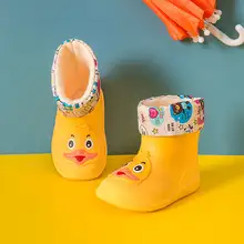 子供用 防滑軽量レインブーツ【冬用・カートゥーンデザイン・男女兼用・幼稚園向け】