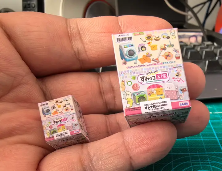 ミニチュア紙箱シーン用小道具【開かないタイプ・リメイク食玩】