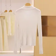 シンプルなVネックニットカーディガン【フィット感・秋用】