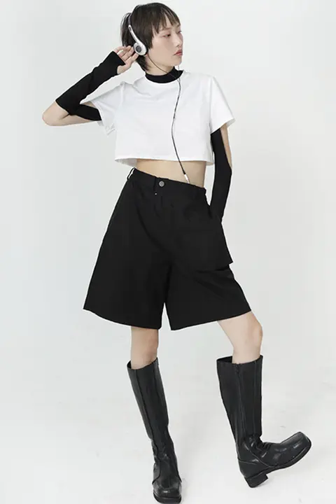 極上の柔らかさの2wayデザイン長袖Tシャツ【立体裁剪・薄手・UVカット・無地】（セットアップ対応）