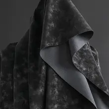 ブラックレザー製ヴィンテージ染めPU素材バイカーズジャケット【柔らかい着心地・服装デザイン用】