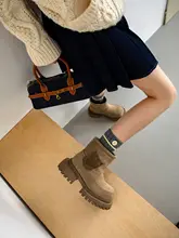 厚底女性用雪靴【冬用・加绒・保温・かわいいデザイン】